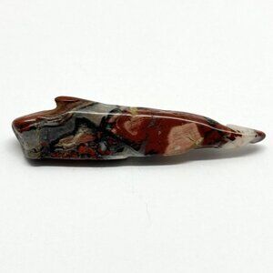 Vintage striated stone brooch pin